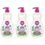 Dapple Baby Bottle Soap, Hypoallergenic Dish Soap for Baby Bottles, Powered by Plants, Lavender, 16.9 Fl Oz (Pack of 3)