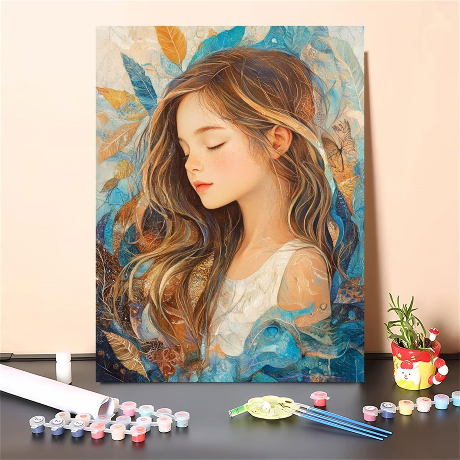 Dipingere con i Numeri per Adulti ragazza Paint by Numbers Kit Cielo stellato DIY Hobby Creativi Adulti,Dipingi con i Numeri con Pennelli e Acrilico Pigmento,Decor della Casa Regalo 80x100cm M-595