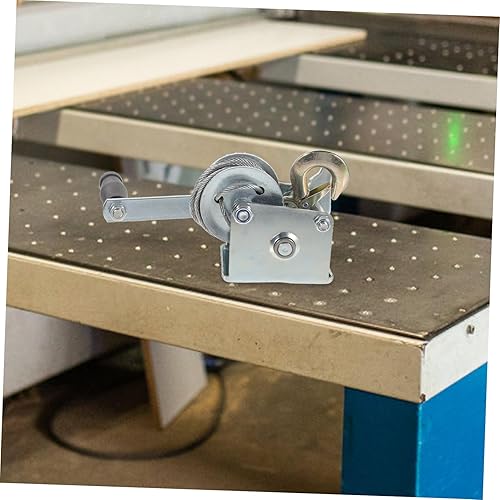 Miniatura 2 de Mobestech Cabrestante de mano para remolque de barco, mini cabrestante de 500 libras, 23.0 ft, cable de acero, diseño compacto para un fácil