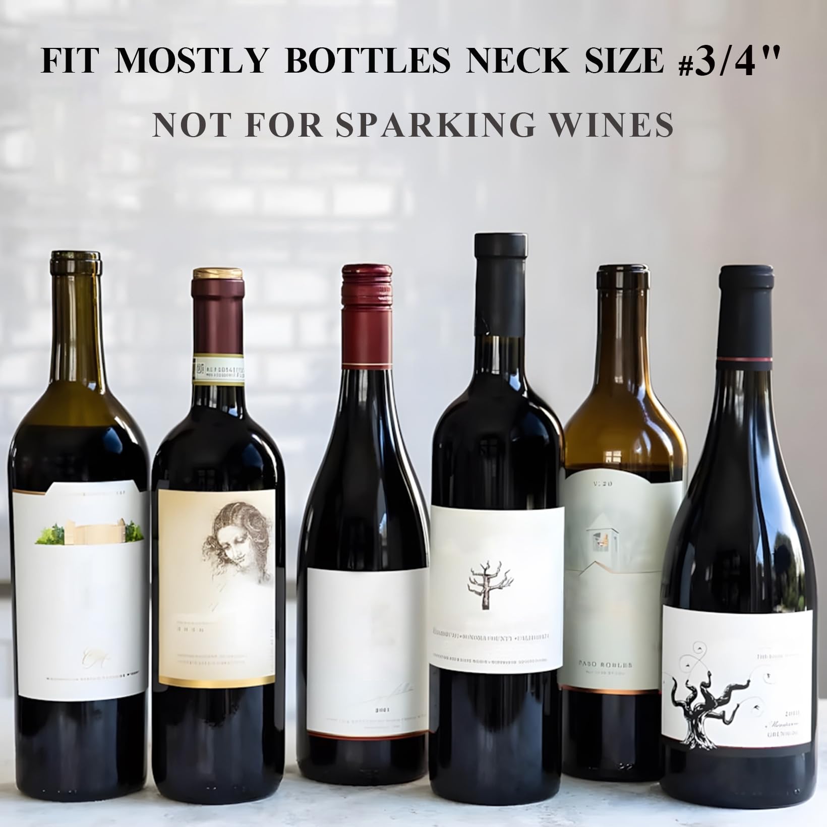8 tapones de vacío para vino, mantiene el vino fresco hasta 7 días, 8 tapones de vacío, bomba de vino y tapón de vacío de vino, reutilizables para guardar vino, tapones de vino para botellas de vino 5