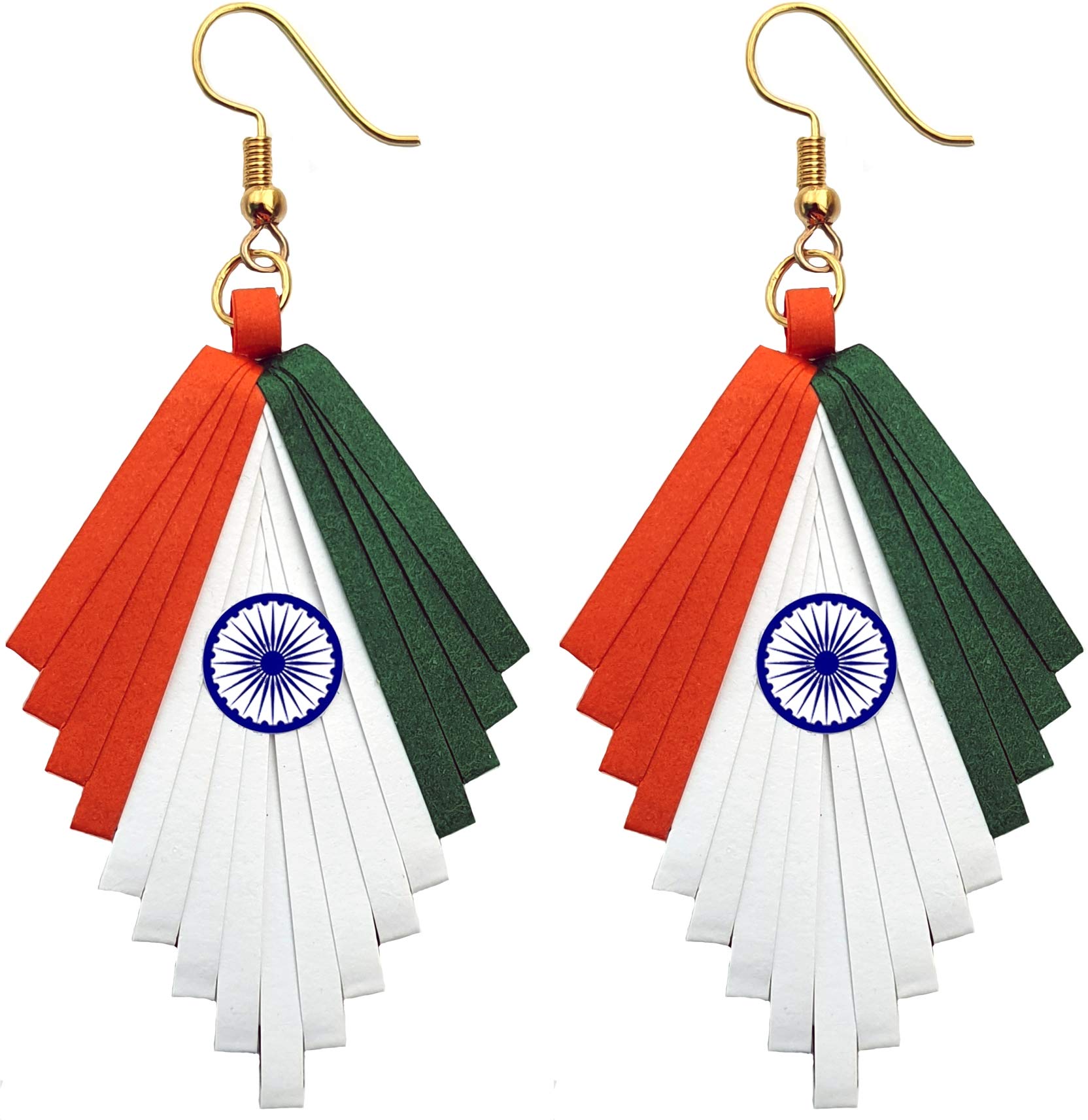 Designers Collection Paper Quilling Ear Rings for Women(Tri color) DSERE004