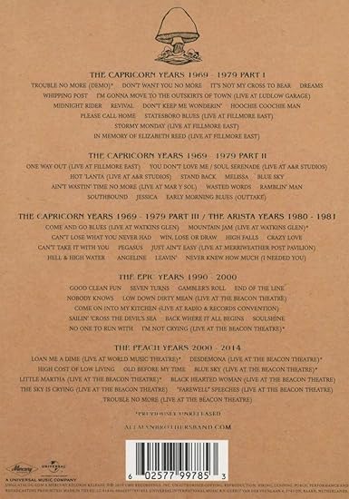 The Allman Brothers Band Trouble No More 50th Anniversary Collection 5 Cd Box Set Amazon Com Music