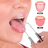 Vista 6 de Healifty Paquete de 4 raspadores de lengua con limpiador de lengua en forma de U, raspador de lengua de acero inoxidable para adultos, raspadores