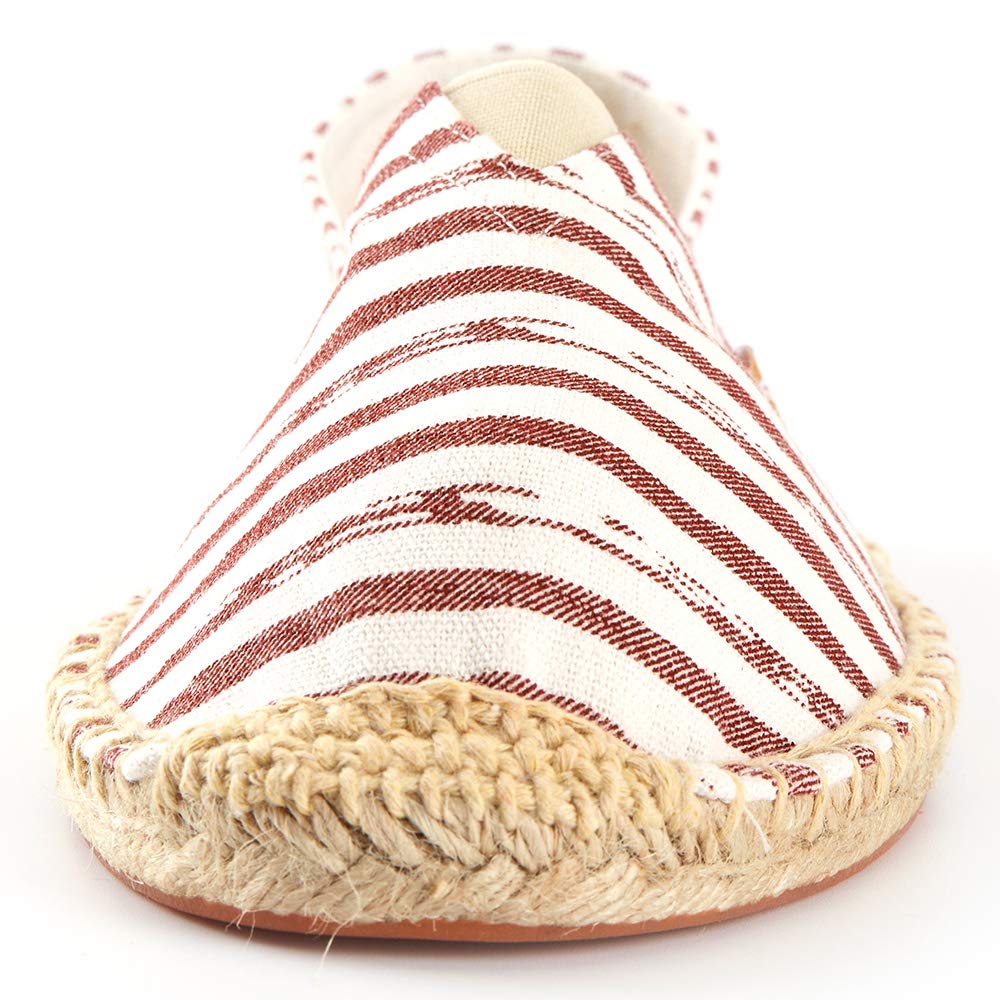 Espadrilles Rayées Toile Plat Homme