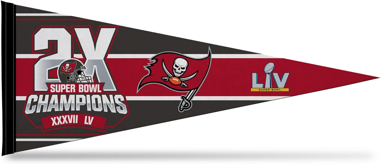 Rico Industries NFL Tampa Bay Buccaneers 2 Time Super Bowl Champs Soft Felt Carded Pennant : Sports & Outdoors