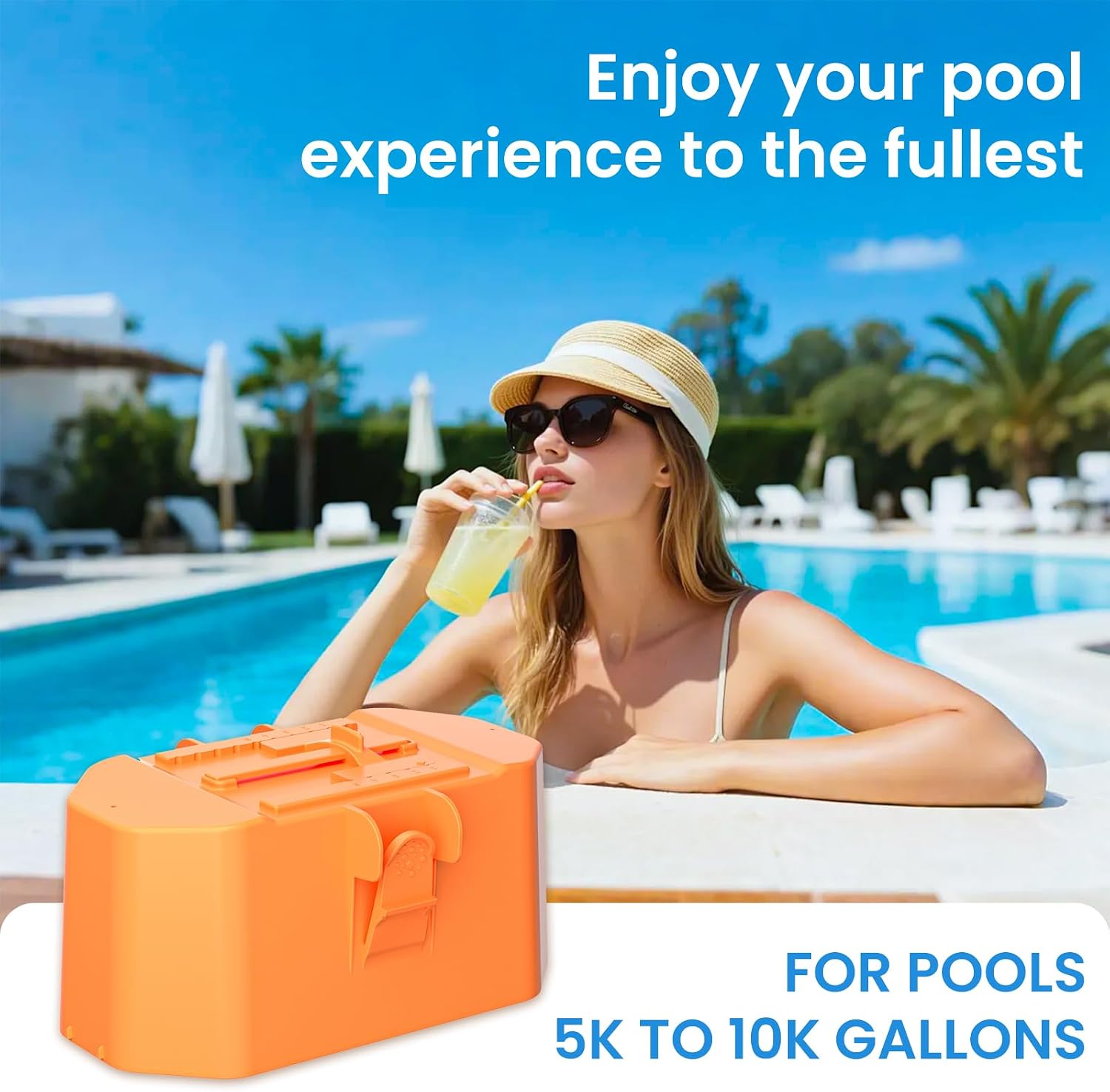 Replacement Chlorine Cartridge Compatible with Flippin’ Frog XL Floating System, for Pool Up to 5000 to 10000 Gallons, 2 Pack