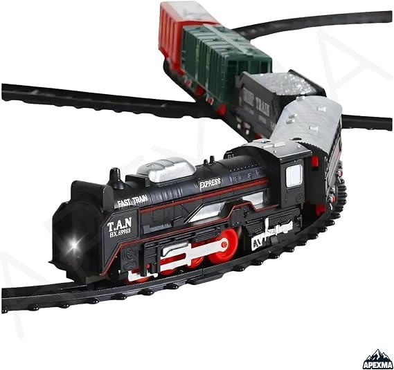 Oyuncak Işıklı Pilli Demiryolu Tren Seti 23 Parça - 3 Farklı Ray Modelli Yolcu Treni