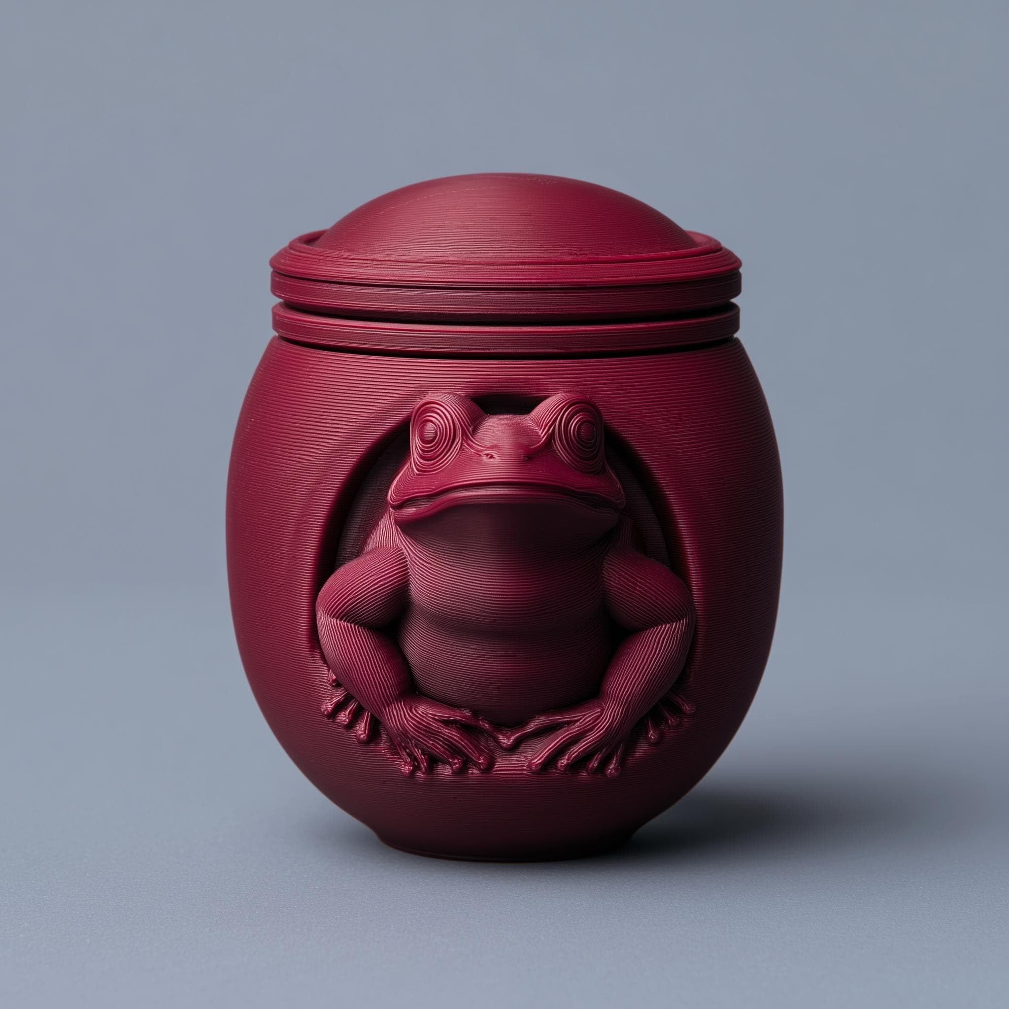 Urna per ceneri a forma di rana, con stampa 3D, ricordo commemorativo per qualsiasi animale domestico, decorazione scultorea moderna, urna per cremazione, regalo per la perdita di animali domestici