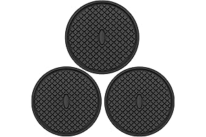 Black Non-Slip Washable Heat-Resistant Bottle Coasters