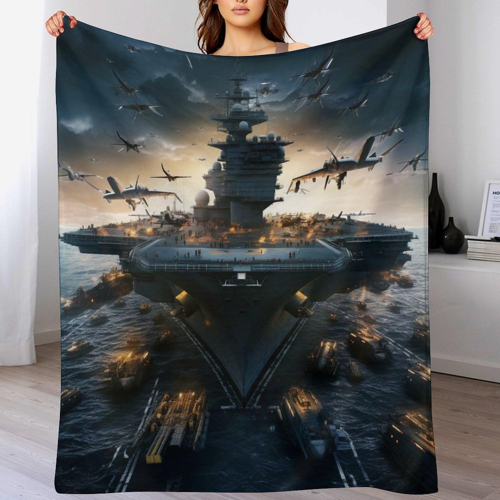Couverture chauve-souris chaude et douce, plaid flannel 150x200cm imprimé
