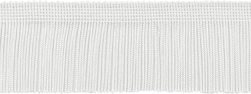 Miniatura 8 de Borde de flecos de cadena maciza de 2 pulgadas de largo (estilo # CF02), marfil blanco hueso #OW (blanco marfil, marfil crema, blanco hueso) 27