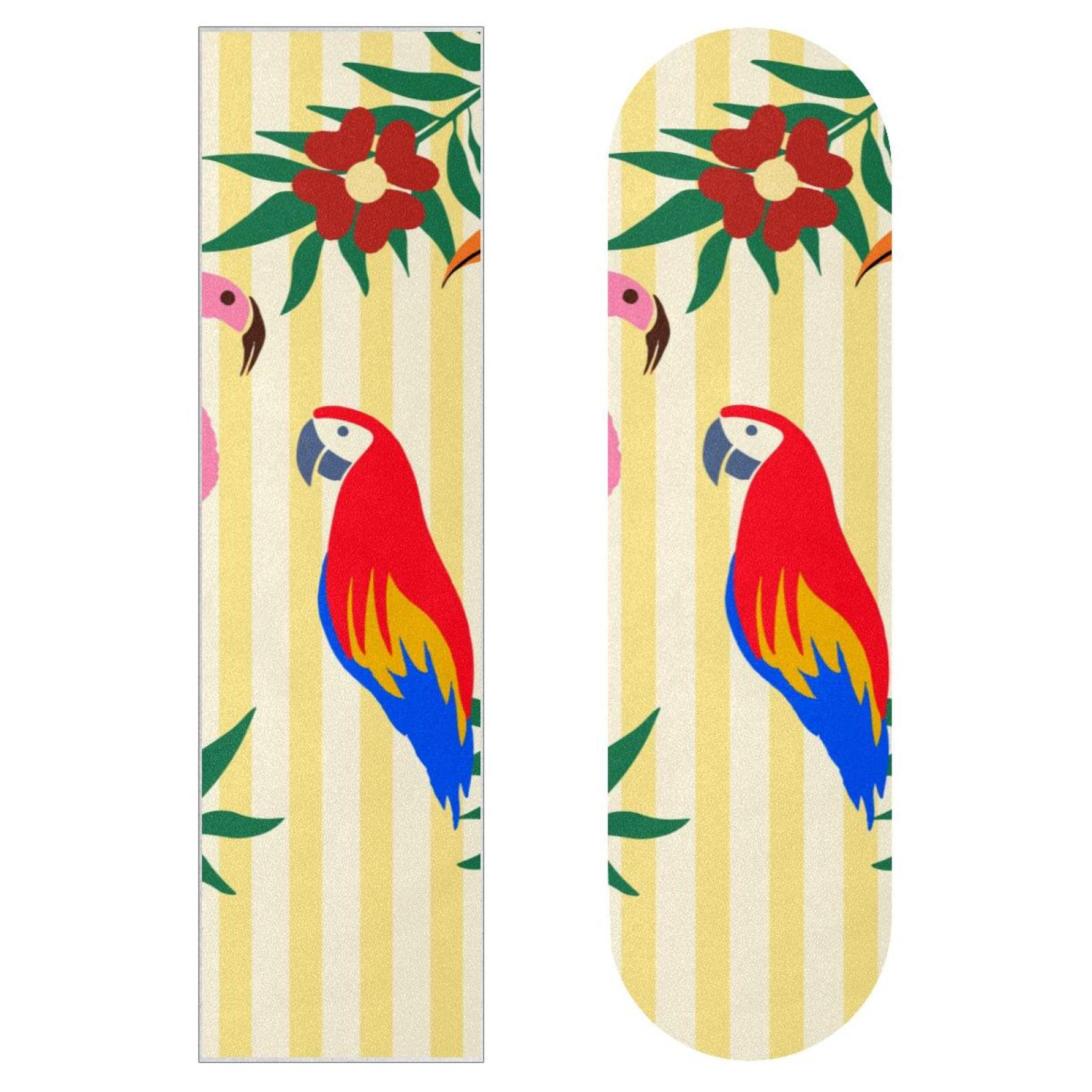 Tropical Toucan Skateboard-Griptape, Schleifpapier, Longboard, Aufkleber, Scooter, Deck, Sandpapier, 2 Stück