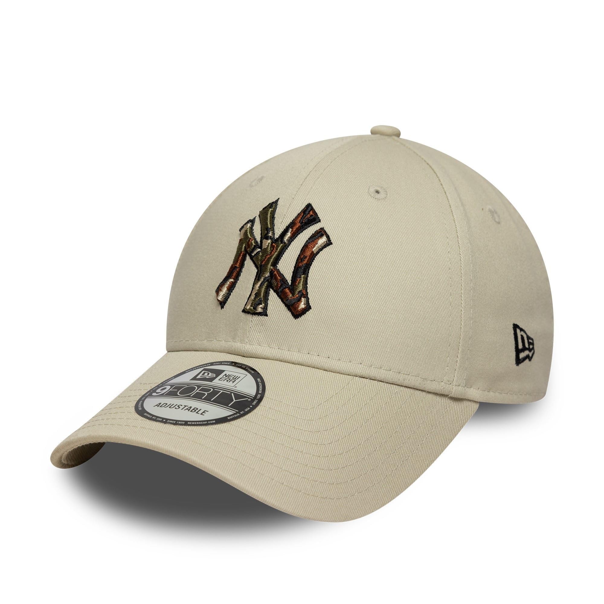 New Era New York Yankees MLB Outline Camo 9Forty Cap Beige
