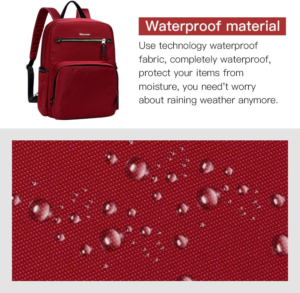 60% Off Discount Wolfrealm Laptop Backpack Purse for Women Fashion Business Travel Shoulder Bag,Black fit 14.1 inches