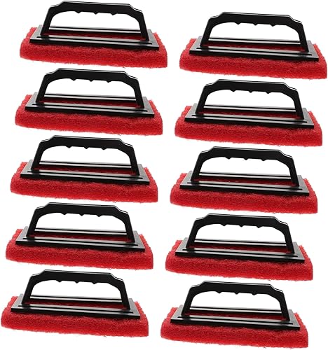 10 unids Mesa superior Parrilla Parrilla Cepillo Cepillo Cocina Cepillo Set Esponjas Depurador Multifunción Limpio Wok Horno Espesar Fibra Plástica