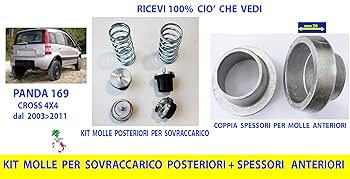 Kit 2 Molle Rialzo Stabilizzatrici Per FIAT Panda 169 4x4 (2003-2011) | Made In Italy - Foto 3