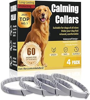 Calming Collar for Dogs 4-Packs,Dog Calming Collar,Pheromone Collar for Dogs,Relief Anxiety Stress Separation,Lasts 60 Day...