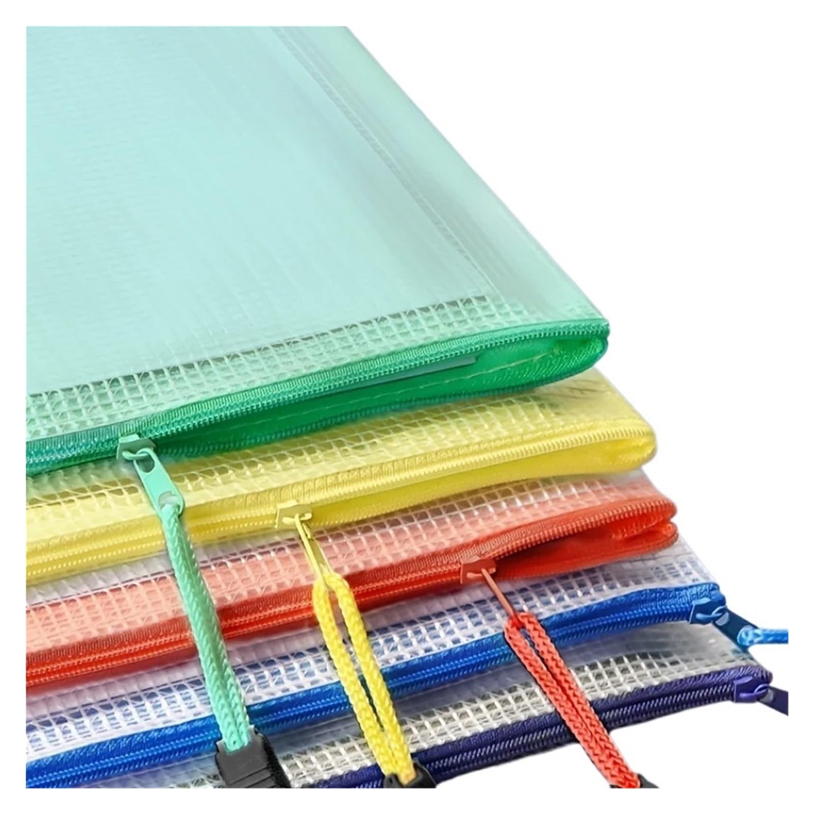 24 Stück A3 A4 PVC-Kunst-Aufbewahrungstaschen mit Reißverschluss, großes Fassungsvermögen, Zeichen-Organizer