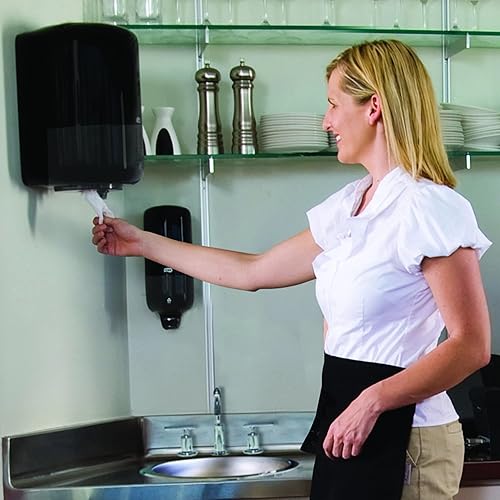 Miniatura 14 de Tork - Dispensador de toallitas de papel de alimentación central, M2 + recarga, color blanco, 6 x 305 hojas