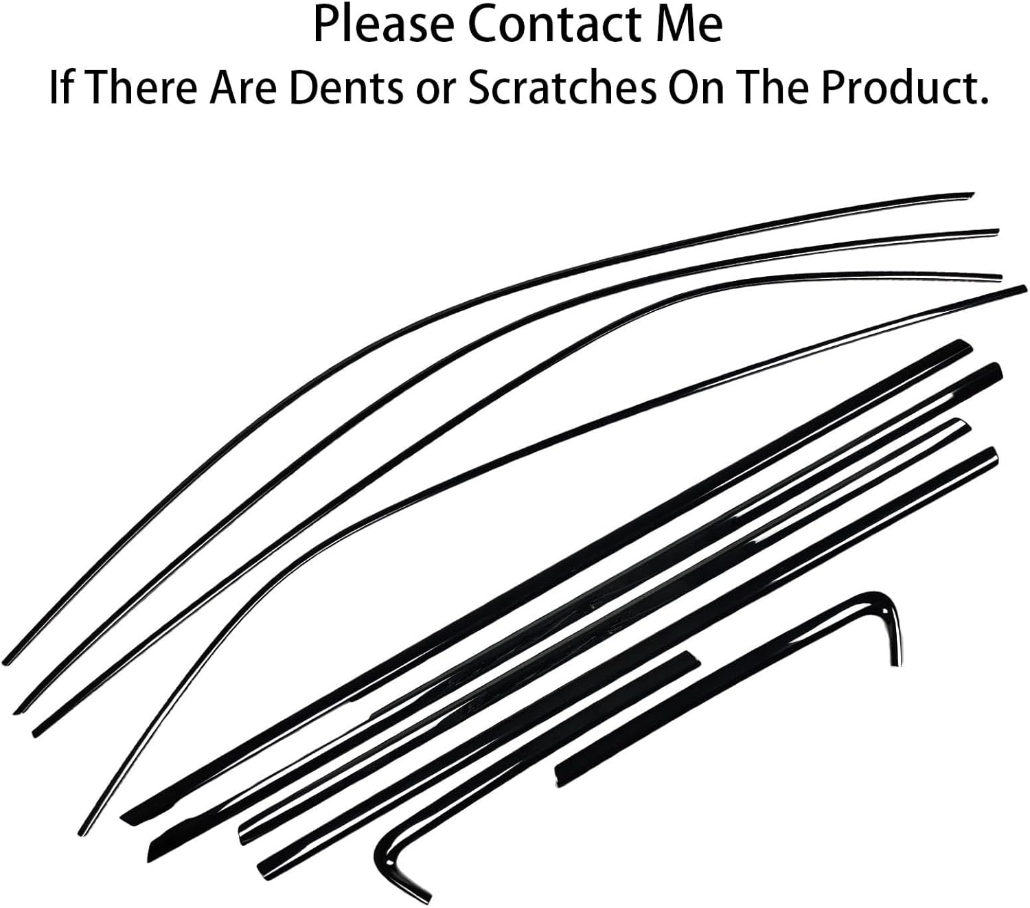 Stainless Steel Window Trim Chrome Delete for Audi Q5 SQ5 2010-2018 Black Window Trim Blackout Kit