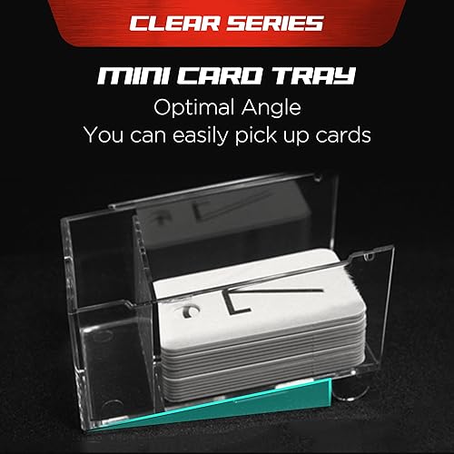 Miniatura 8 de Bandeja conectable para tarjetas de juego de mesa (paquete de 4)  Bandejas transparentes para almacenamiento de tarjetas  Organizadores de tarjetas