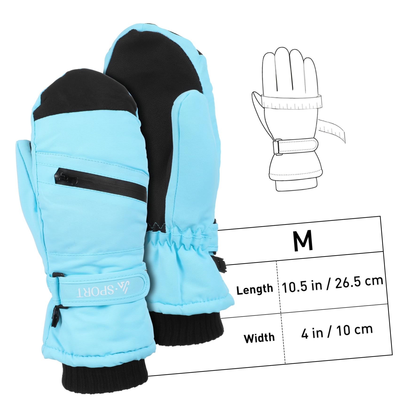 WOONEKY Guantes Térmicos Impermeables para Invierno Táctiles y Cortavientos Cálidos y Cómodos para Hombres y Mujeres Talla XL