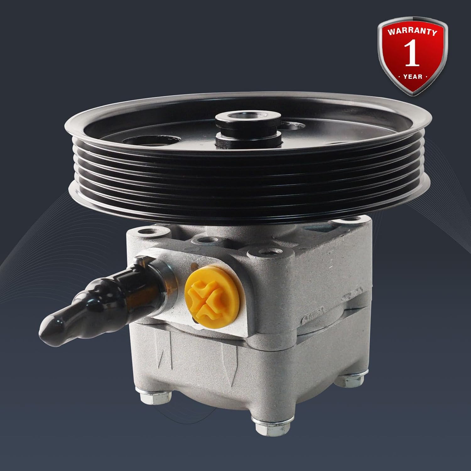 Power Steering Pump 8251736 with Pulley Compatible with Volvo C70 1999-2004 S80 1999-2003 S70 V70 1999-2004 S60 2001-2004 XC70 2003-2004 L5 L6 Replaces 21-5283 KS01000062 990-0241 8603052