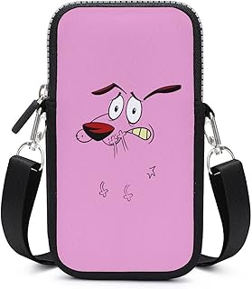 [Blosun] おくびょうなカーレッジくん お財布ポシェット ショルダー スマホポーチ お財布ショルダーバッグ レディース 軽量 アニメ キャラクター 男女兼用 洗濯可能