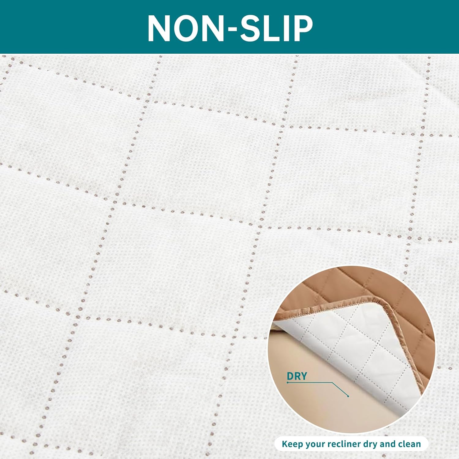 Recliner Cover Compatible with Thomas Payne RV - Recliner Chair Cover, Non-Slip Reclining Couch Covers with Elastic Strap, Washable, Furniture Protector for Dogs and Pets
