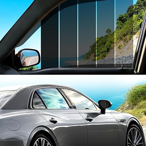 Miniatura 10 de Película de tinte para ventana de coche 5% VLT 50,8 cm x 3,05 m, tinte de ventana de cerámica, bloquea el 99% de los rayos UV e IR, película