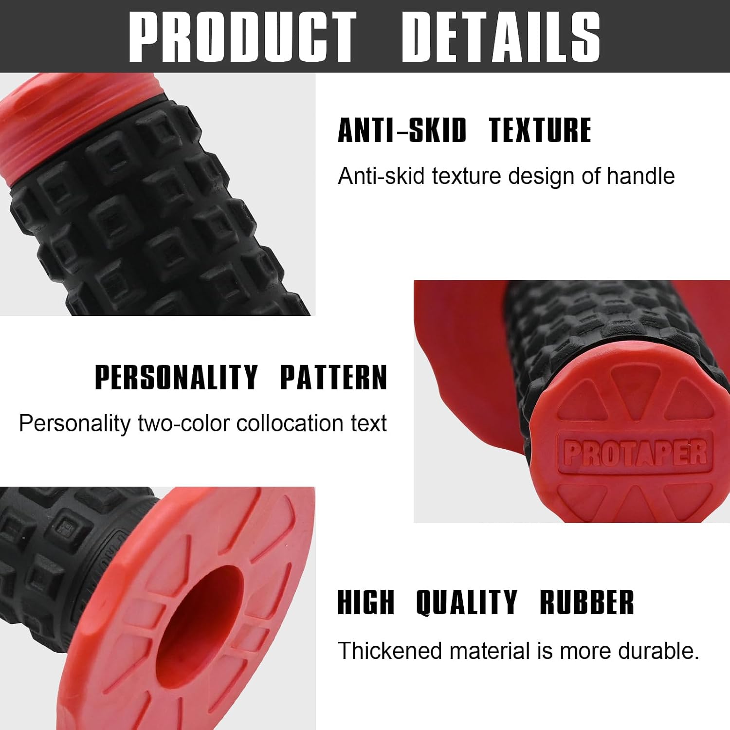 7/8" 22mm Anti Slip Dirt Bike Grip Handlebar Motorcycle Pillow Top Mx Handle Grips Fit for Motocycle Motorcross Electric Folding Mountain Road Tricycle Scooter or Kids Low Rider Motorcyle Bar