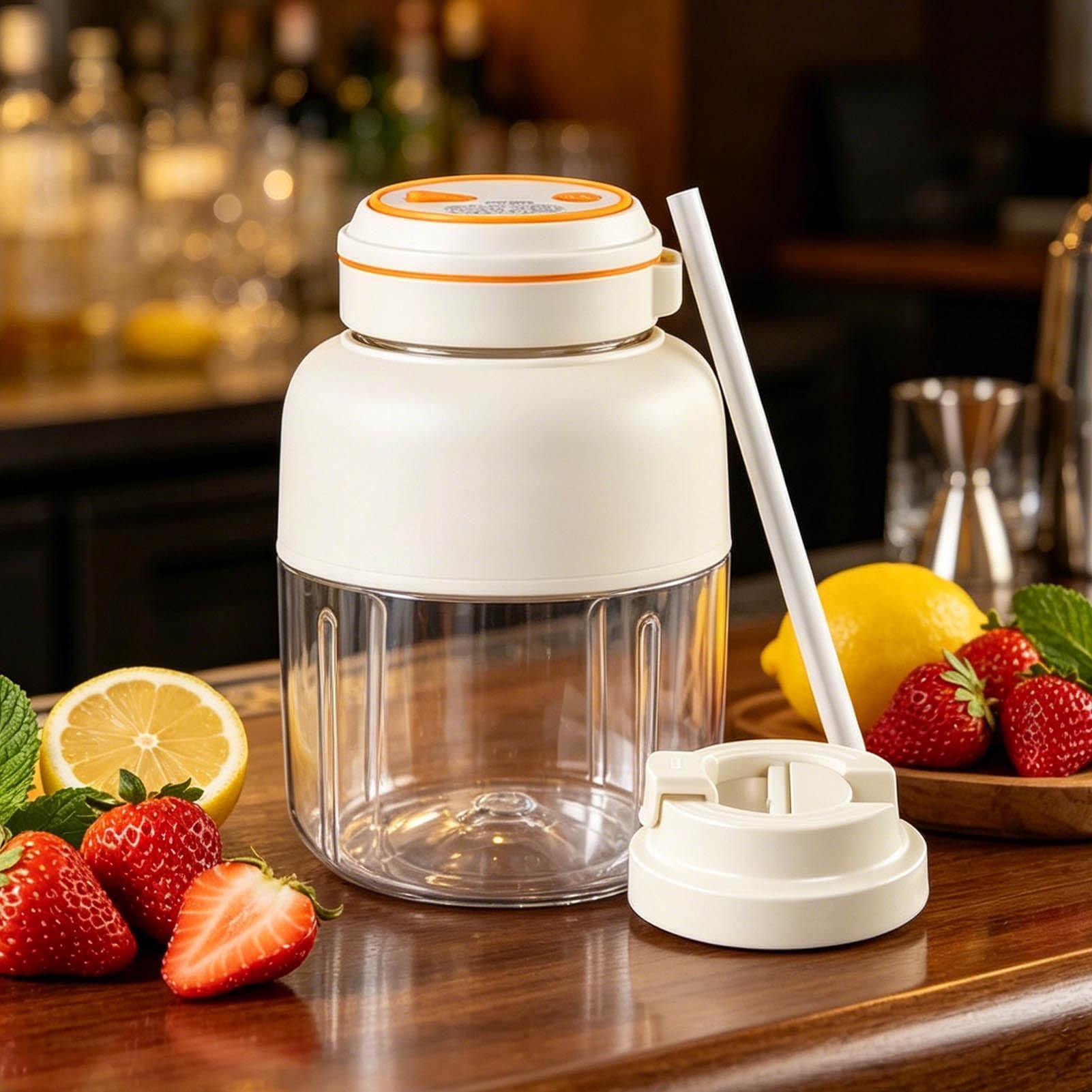 Vaso Licuadora Portátil Vaso Mezclador Eléctrico Inalámbrico Personal 1300 | Batidora Agitadora Portátil para Batidos, Zumos, Café, Bebidas, Comida, Hogar, Cocina, Gimnasio, Mesa, Aire Libre,