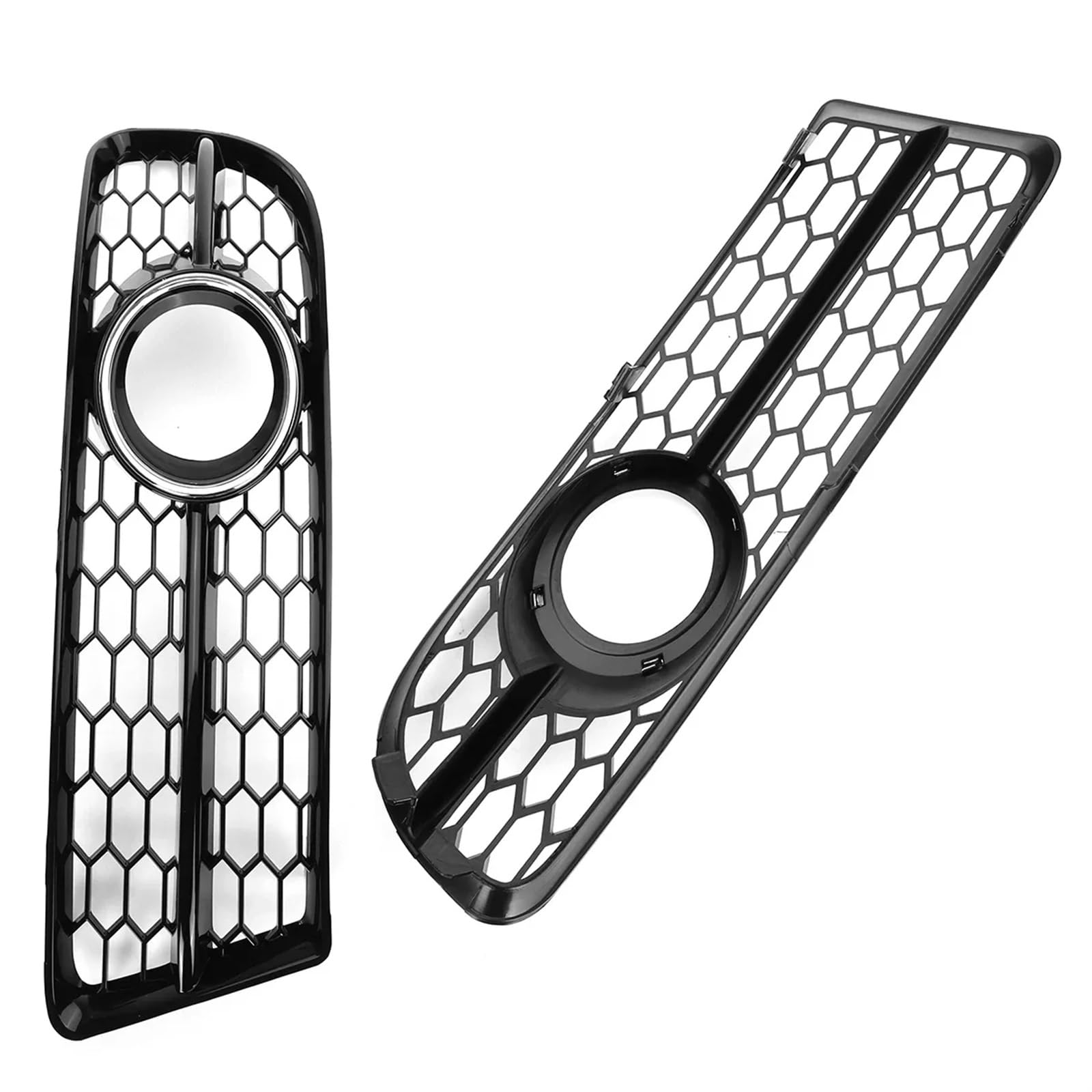 Grille de phare antibrouillard en nid d'abeille avec inserts chrome silver
