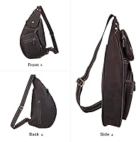Polare Cool Real Leather Cross Body Sling Bag Chest Bag