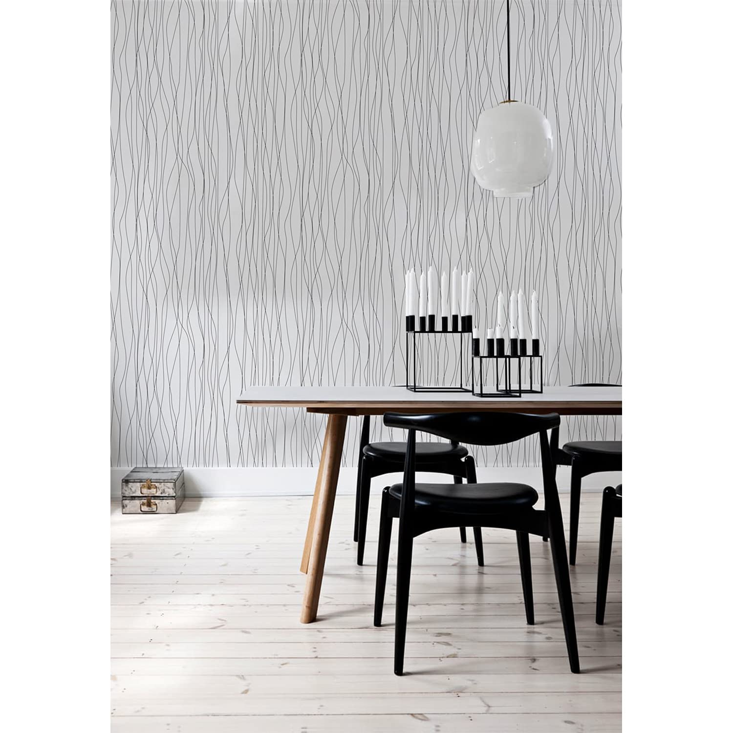 Papier peint 250x104cm chaotique simple minimaliste Coloray pour salon