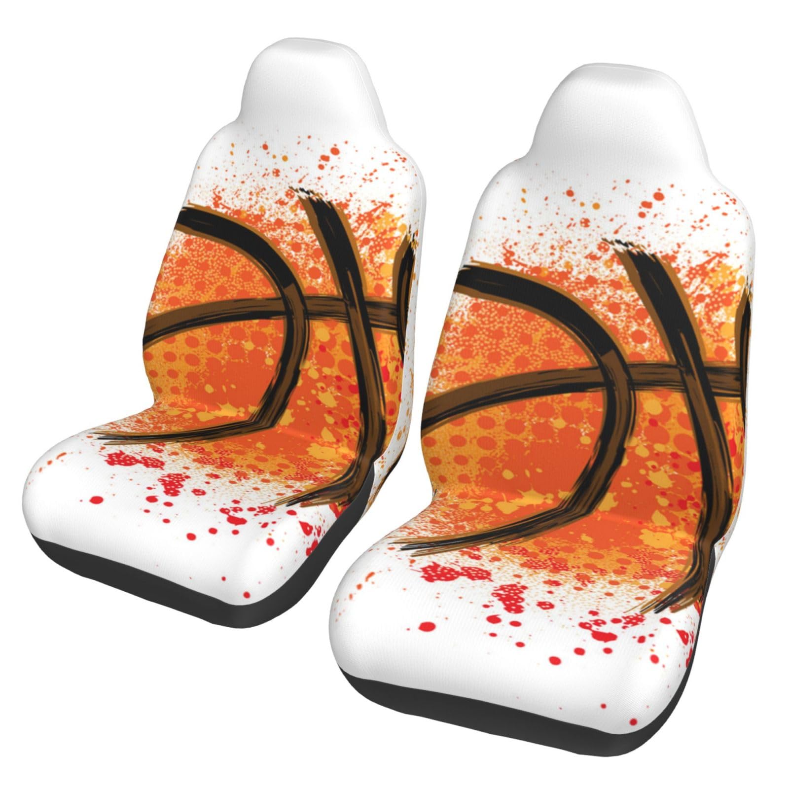 Funda universal para asiento de coche con pintura abstracta naranja para revivir tu pasión 8
