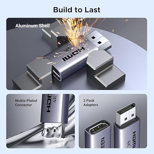 Adaptador DisplayPort a HDMI 2 Pack 4K Ugreen miniatura 8
