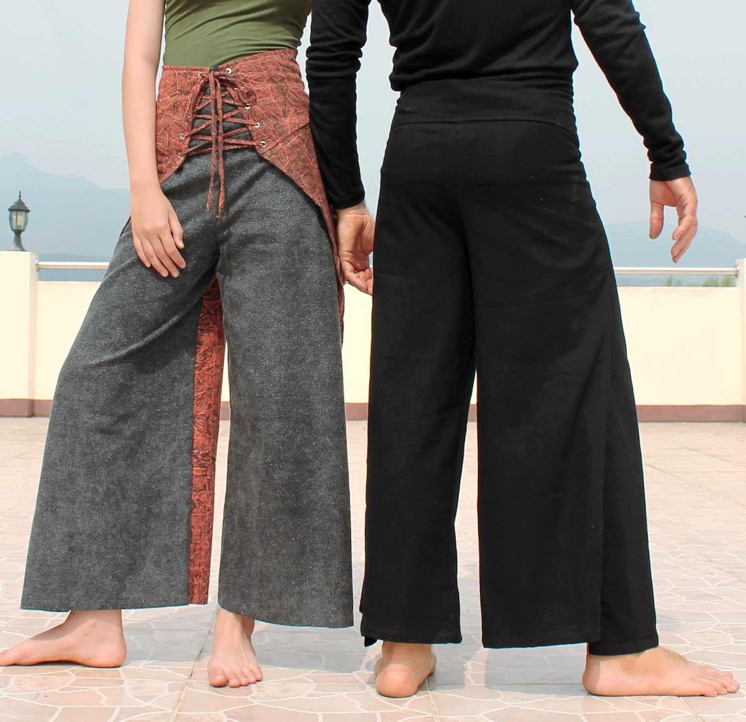 Elven Rider Pants Cotton Steampunk or Medieval Renaissance Wrap Pants