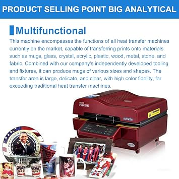 3D Sublimation Vacuum Machine, 3D Vaccum Sublimation Heat Press Machine, Mug/T Shirt/Cell Phone Case Printer, Cup/Digital Printing Machine, for Mugs