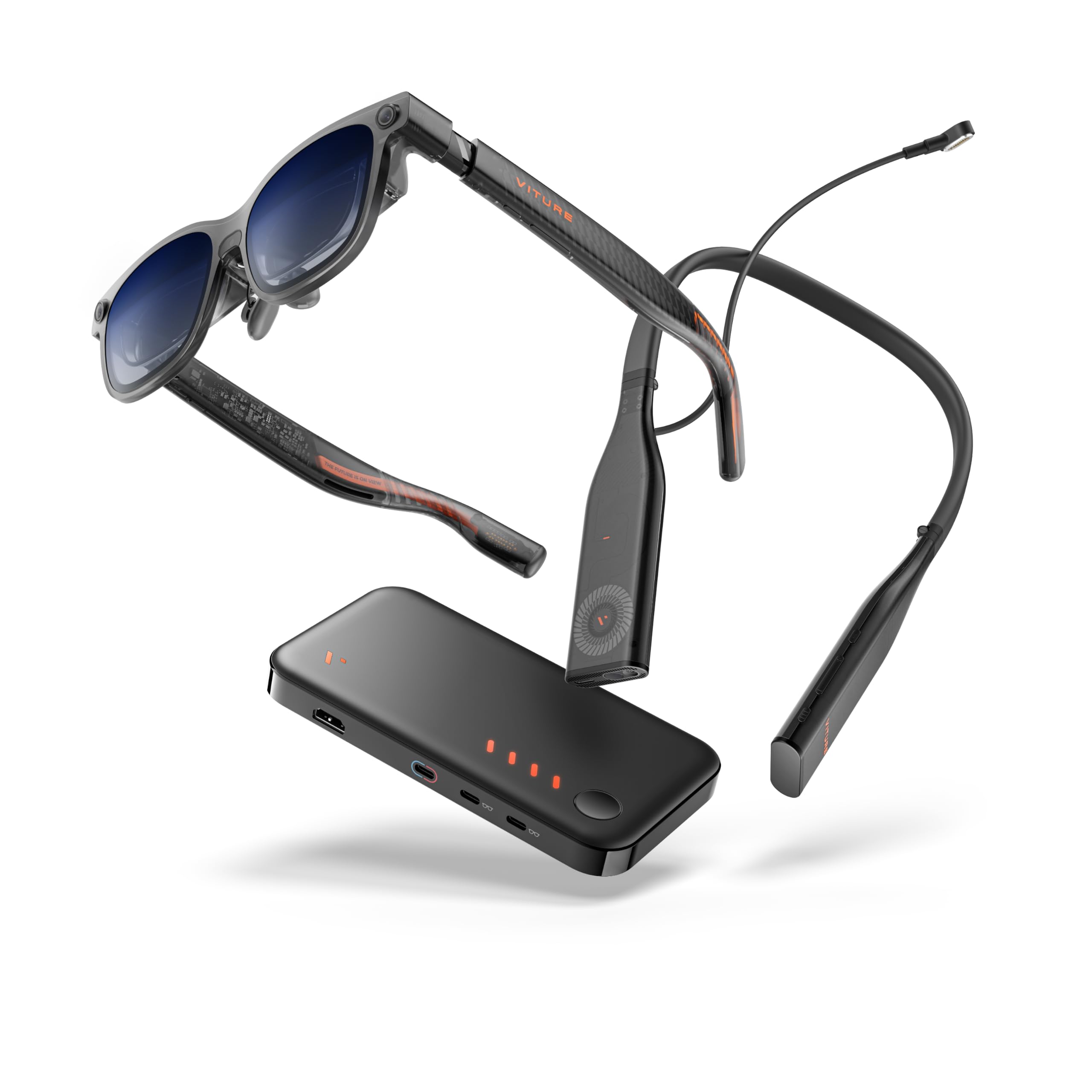 VITURE Luma Ultra Occhiali XR & Pro Neckband & Pro Mobile Dock, Occhiali Gaming per iPhone 17/16/15, Android, Mac, PC, Steam Deck, Switch, Switch 2