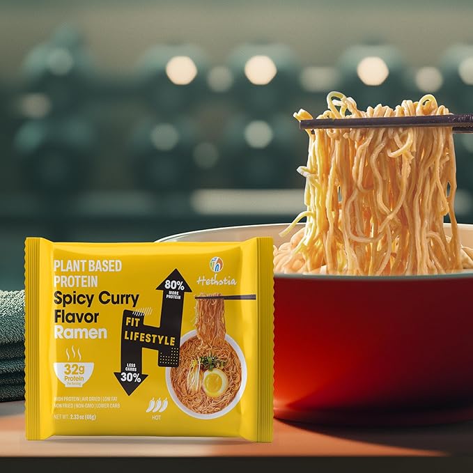 Ramen Hethstia High Protein Spicy Curry y Arroz Konjac Seco miniatura 9