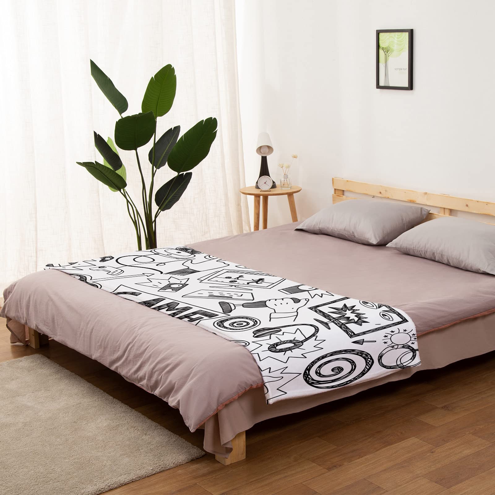 Video Gaming Throw Blankets Gifts Soft Flannel Fleece Microfiber Blankets, Gaming Racing Monitor Device Warm Bed Blanket Throws Gamer Blankets for Teens Boys Chair Sofa Couch Bedroom Camper 60x80 Inch