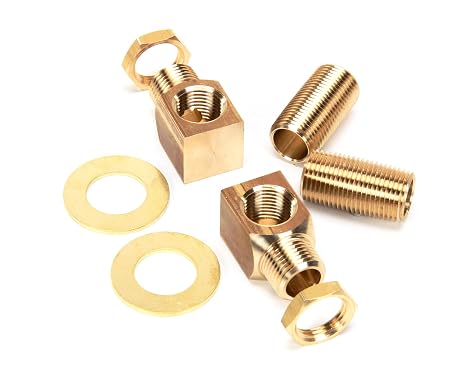 T&S Brass B-0230-K Installation Kit for B-0230 Style Faucets. Two short elbows, nipples, lock nuts and washers that provide 1/2 NPT male inlet and outlet when assembled