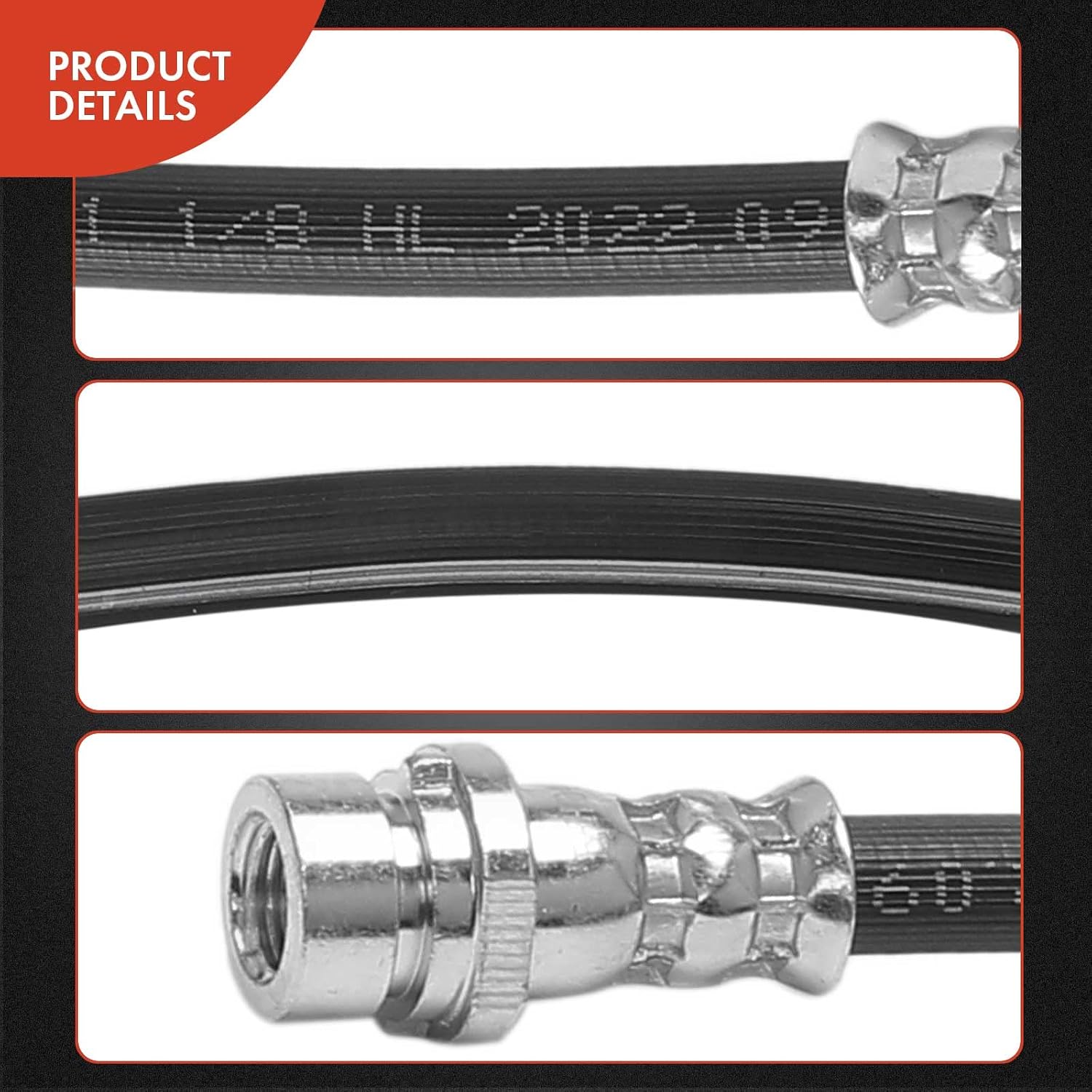 A-Premium Front Driver or Passenger Brake Hydraulic Hose Compatible with Select Mazda Models - 3 2004-2013, 3 Sport 2010-2010/2012-2012, 5 2006-2010/2012-2015 - Replace# BP4K43980D