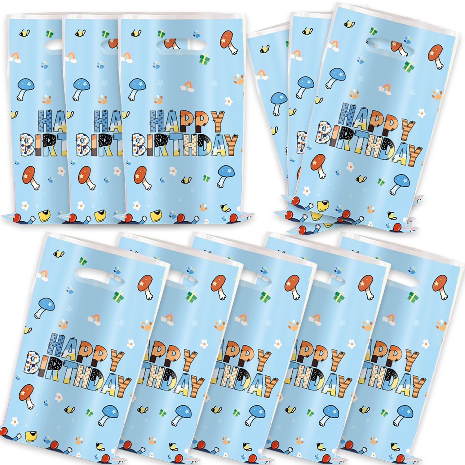 30Pcs Blue Dog Birthday Party Decorations Blue Dog Goodie Bags Favor Bags Goodie for Birthday Party Decorations