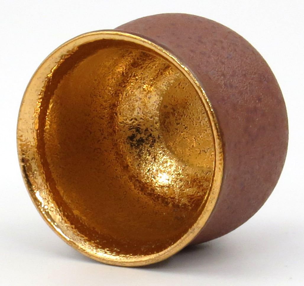 石丸陶芸(HASAMI Porcelain) Arita Ware 467140-773 Pottery Kiln Round Gui Cup, Nanbanai Gold