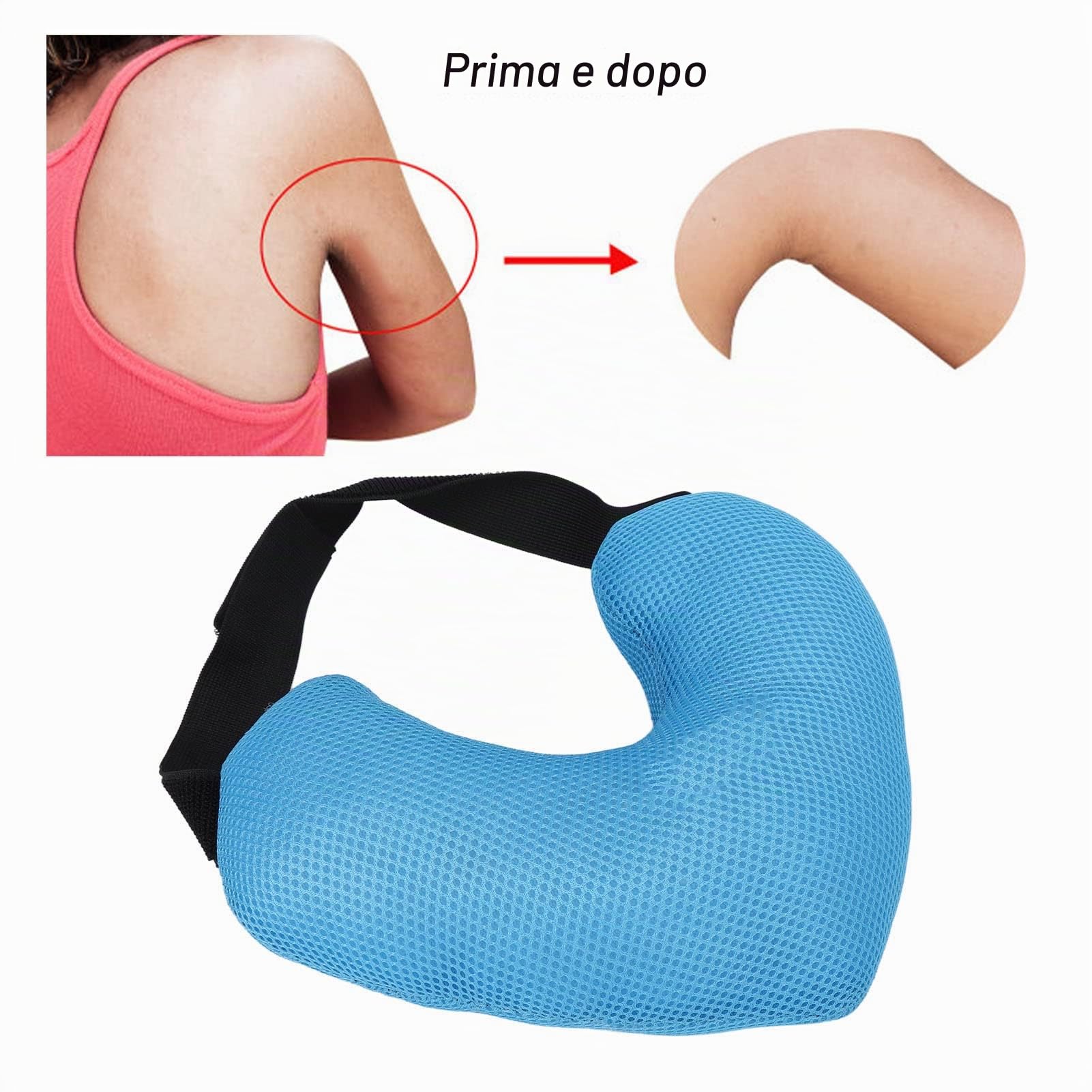 Cuscino per Ascella, Cuscino per Recupero Mastectomia, Cuscino per Chirurgia Post-spalla per Linfedema, Chirurgia per Linfedema, Doppia Protezione per la Guarigione del Torace (Blu)