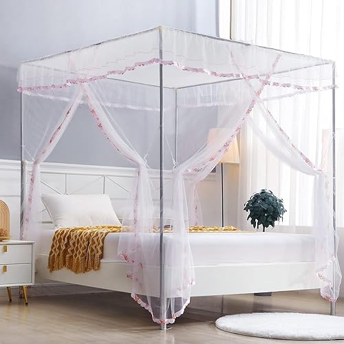 Miniatura 2 de JQWUPUP - Toldo para cama de matrimonio, matrimonio, tamaños queen y king