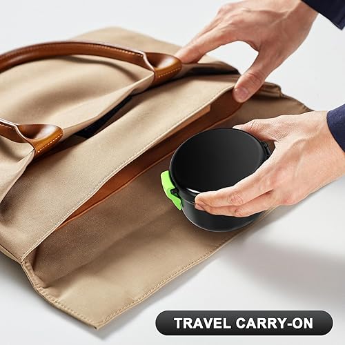 Miniatura 3 de Estuche de dentadura a prueba de fugas, caja de limpieza de bloqueo seguro con colador para viajes, hogar y oficina, cuidado completamente limpio