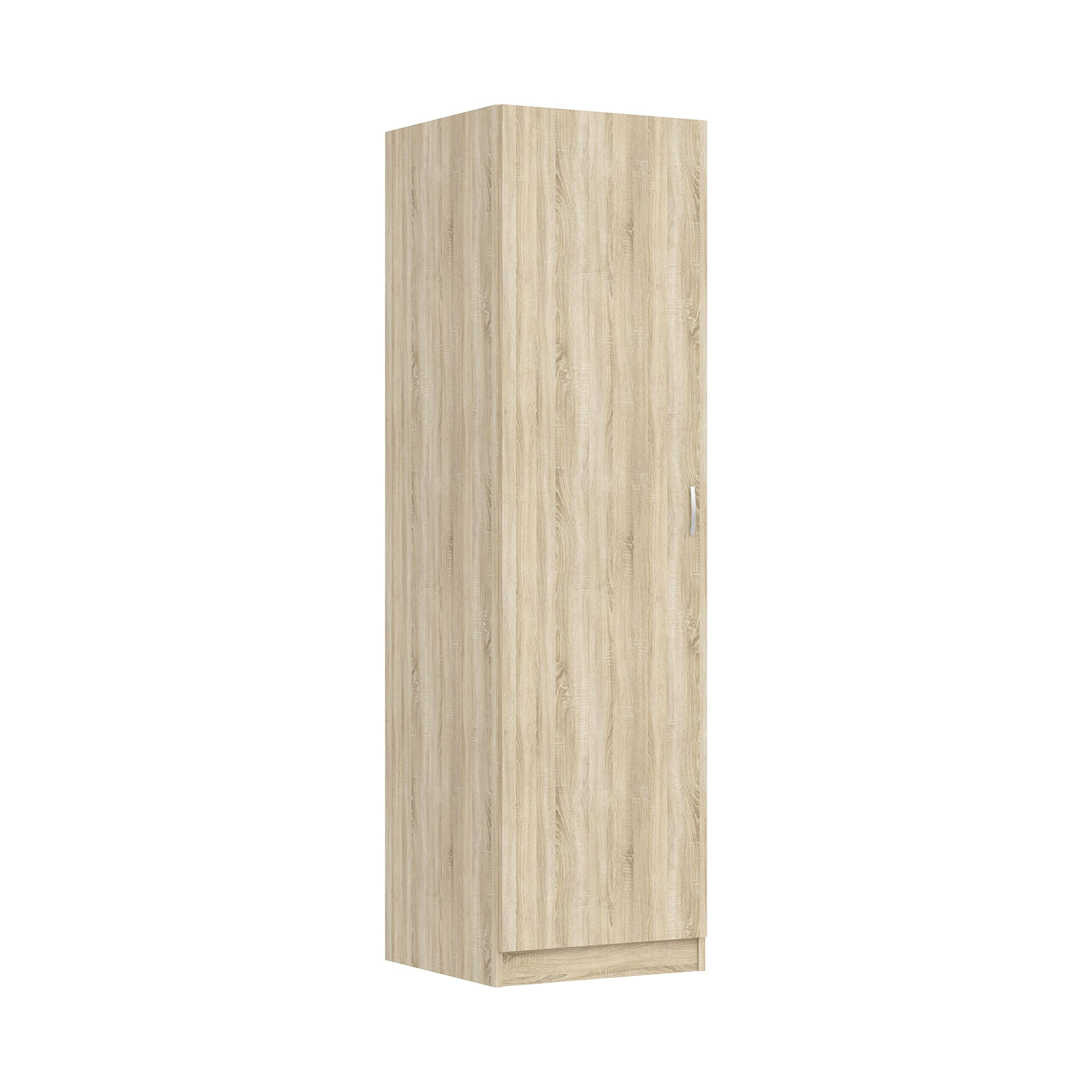 Oggi Enna Armario con 1 Puerta Práctico y sólido Armario de una Sola Puerta para Diferentes estancias, 175x51 (Al x An), Roble Sonoma